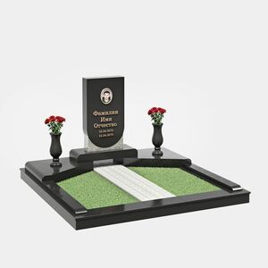 Комплекс на могилу (40-236) «Одиночный с закруглённой стелой и дорожкой» 40-236