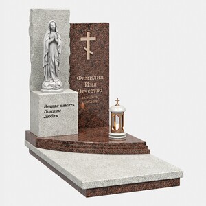 Памятник на могилу (40-707) «Православный с Богородицей и крестом» 40-707