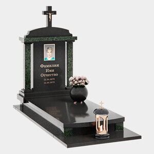 Памятник на могилу (40-724) «Православный прямоугольный с колоннами» 40-724