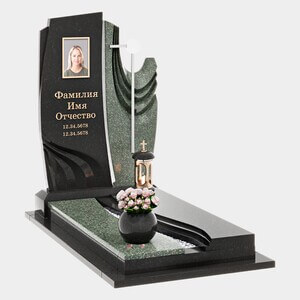 Памятник на могилу (40-727) «Современный одиночный с плащаницей» 40-727
