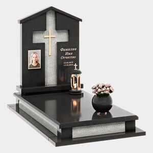 Памятник на могилу (40-728) «Одиночный геометричный с крестом» 40-728