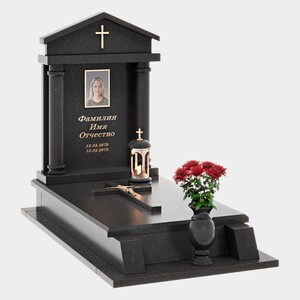 Памятник на могилу (40-729) «Православный одиночный с колоннами» 40-729