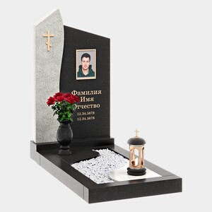 Памятник на могилу (40-739) «Православный с волнообразной формой» 40-739