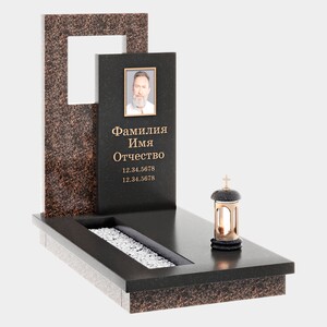 Памятник на могилу (40-741) «Одиночный прямоугольный с вырезом» 40-741