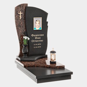 Памятник на могилу (40-744) «Асимметричный с волнообразным силуэтом» 40-744
