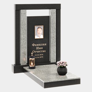 Памятник на могилу (40-751) «Одиночный с прямоугольной рамной композицией» 40-751