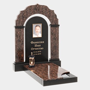 Памятник на могилу (40-752) «Овальный с храмовой аркой» 40-752