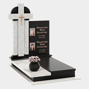 Памятник на могилу (40-764) «Семейный с центральным крестом» 40-764