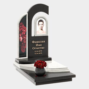 Памятник на могилу (40-765) «Классический с арочной формой» 40-765