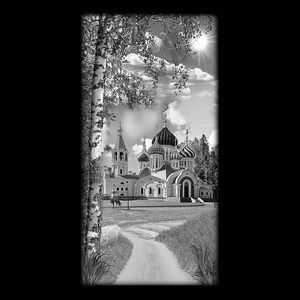 71-222 — Храм православный с берёзами