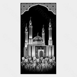 72-264 — Мечеть с минаретами и цветами