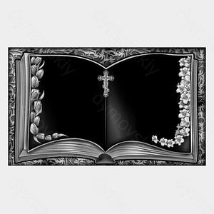 73-188 — Книга с крестом и цветами
