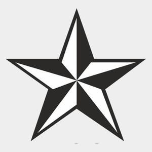 75-418 — Звезда геометрическая чёрно-белая