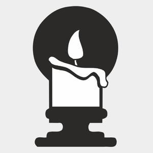 75-506 — Свеча символическая на тёмном фоне