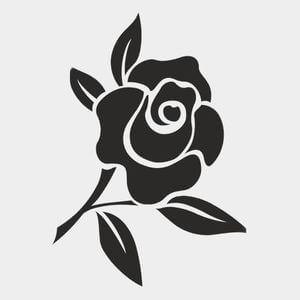 75-614 — Роза стилизованная с листьями