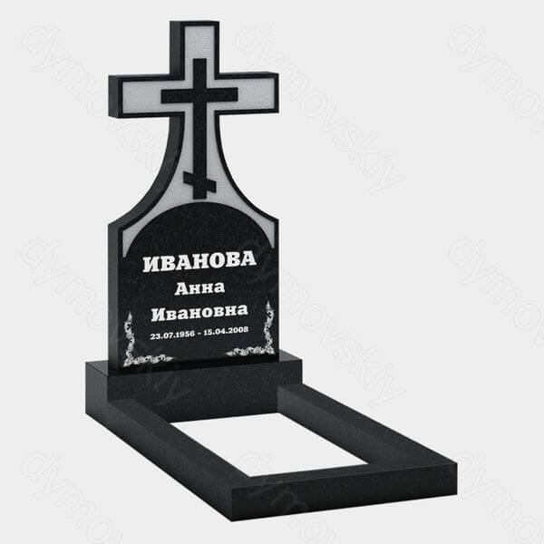Памятник на могилу (10-395) «С большим православным крестом» 10-395