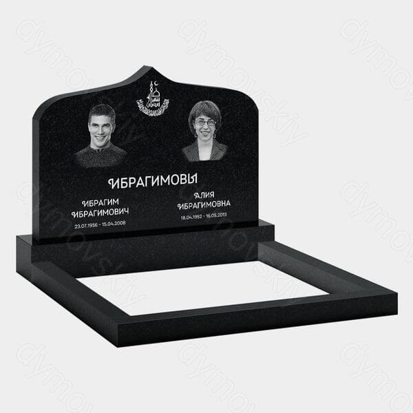 Памятник на могилу (11-198) «Двойная стела в виде купола мечети» 11-198