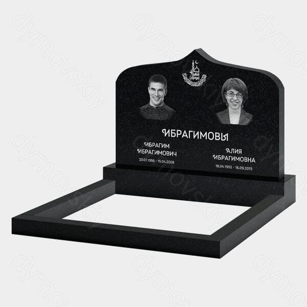 Памятник на могилу (11-198) «Двойная стела в виде купола мечети» 11-198