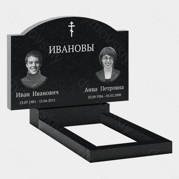 Памятник на могилу (21-140) «С аркой и православным крестом» 21-140