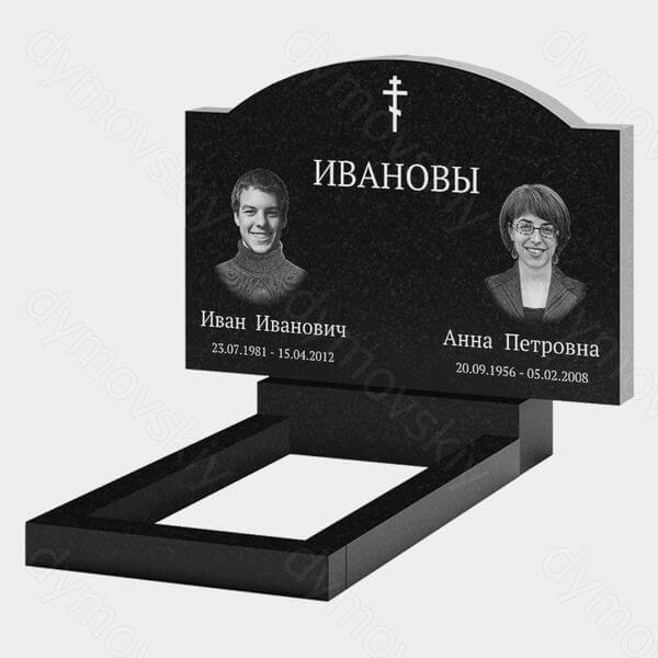 Памятник на могилу (21-140) «С аркой и православным крестом» 21-140