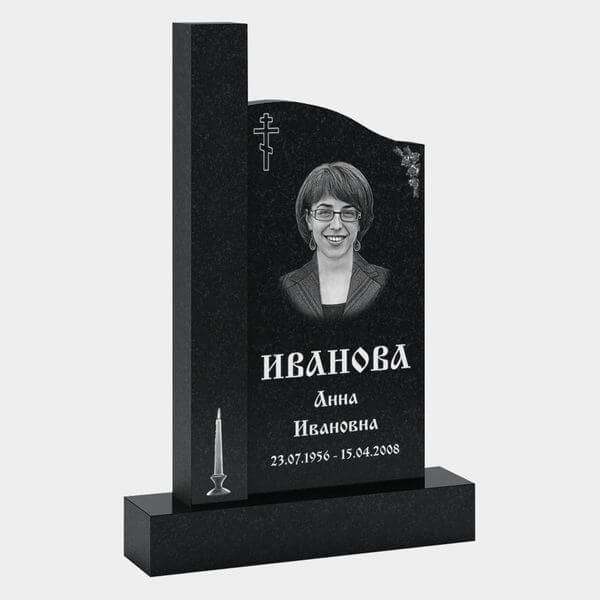 Памятник на могилу (30-102) «Вертикальный с волнообразным верхом» 30-102
