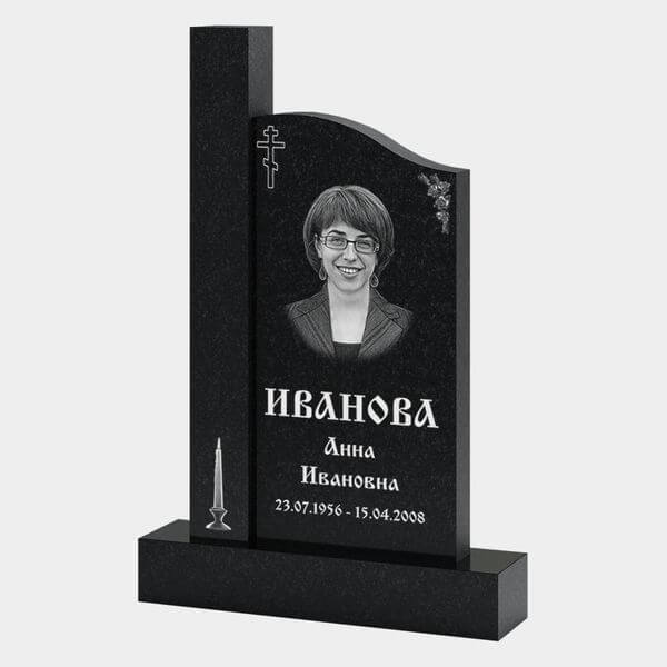 Памятник на могилу (30-102) «Вертикальный с волнообразным верхом» 30-102