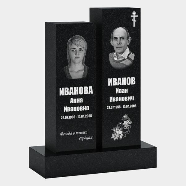 Памятник на могилу (30-224) «Двойной прямоугольный» 30-224