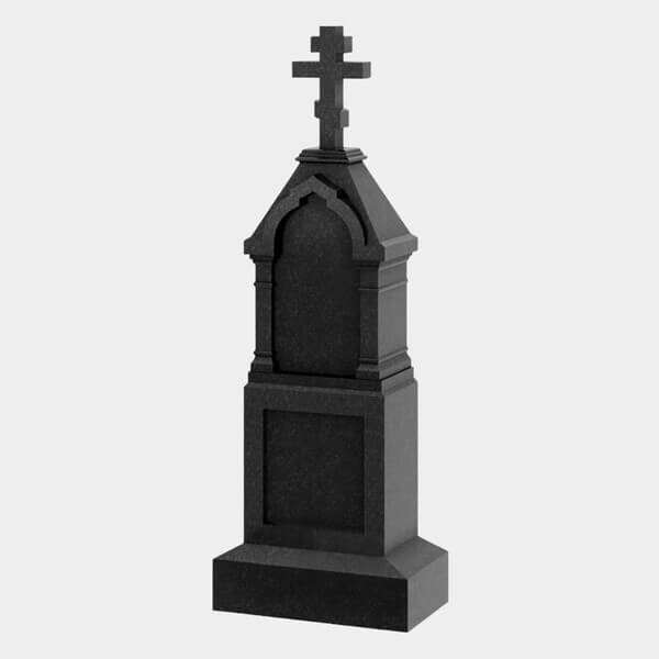 Памятник на могилу (30-621) «С арочной нишей и православным крестом» 30-621