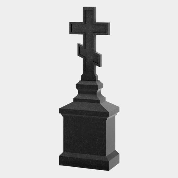 Памятник на могилу (30-650) «Православный крест на классическом пьедестале» 30-650