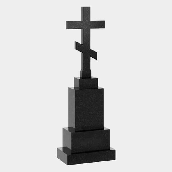 Памятник на могилу (30-655) «Ступенчатый постамент с православным крестом» 30-655
