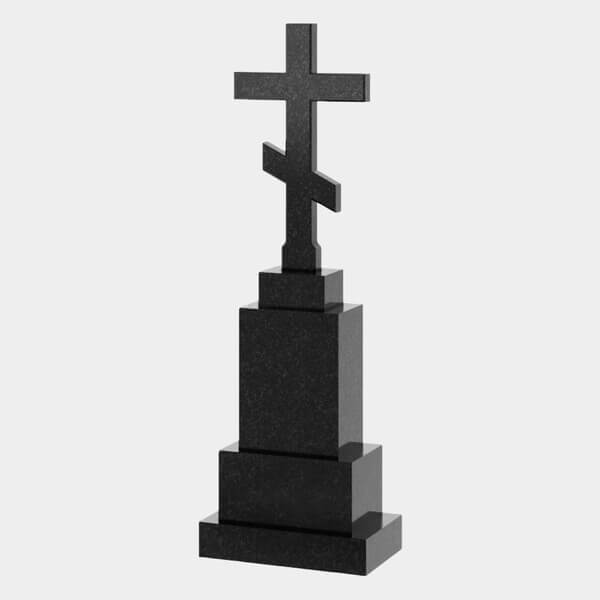 Памятник на могилу (30-655) «Ступенчатый постамент с православным крестом» 30-655