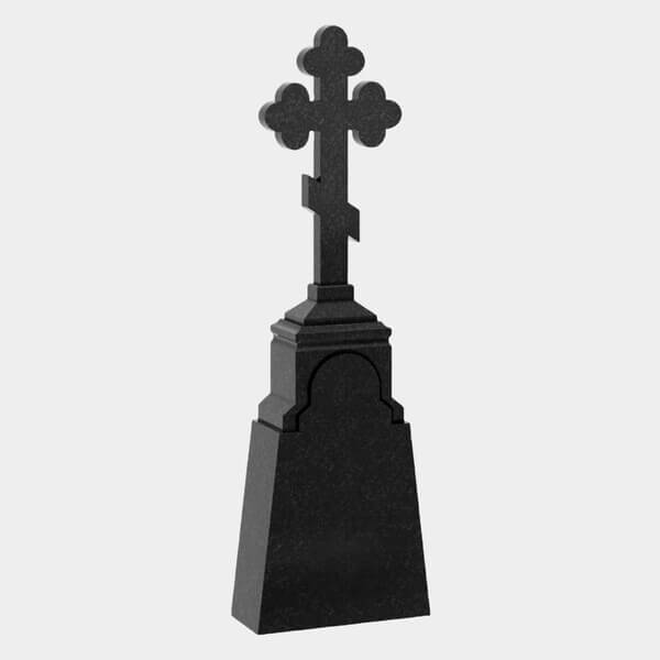 Памятник на могилу (30-656) «Православный крест с арочной нишей – строгая классика» 30-656