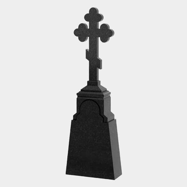 Памятник на могилу (30-656) «Православный крест с арочной нишей – строгая классика» 30-656