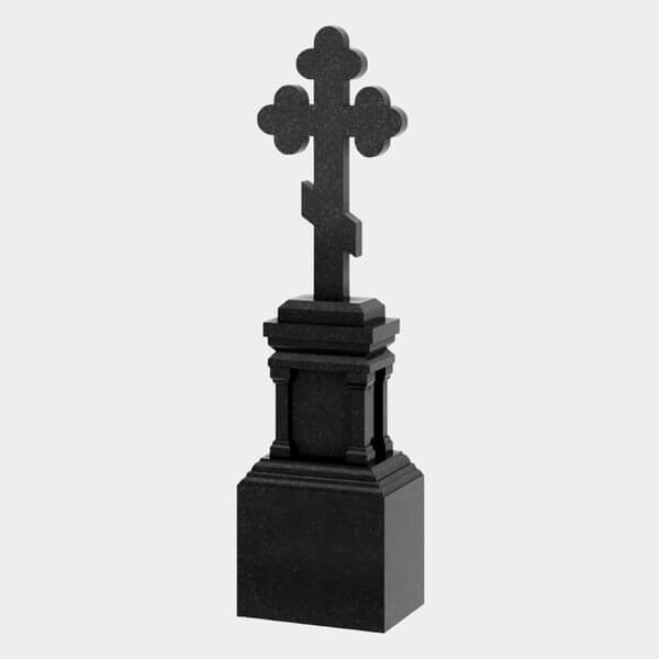 Памятник на могилу (30-658) «Православный крест на классическом постаменте» 30-658