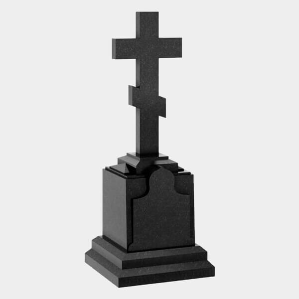 Памятник на могилу (30-676) «Православный крест на ступенчатом постаменте» 30-676