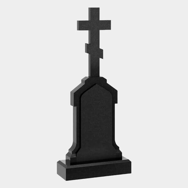 Памятник на могилу (30-678) «Вертикальный православный с крестом из двух перекладин» 30-678