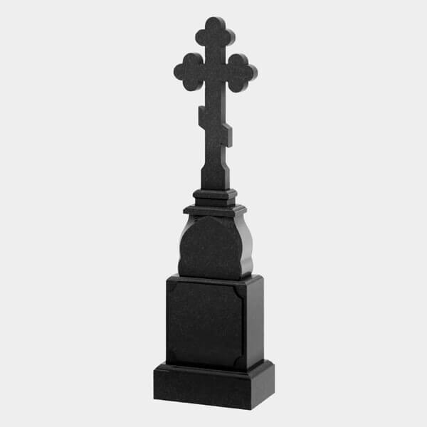 Памятник на могилу (30-683) «Православный крест на высокой многослойной подставке» 30-683