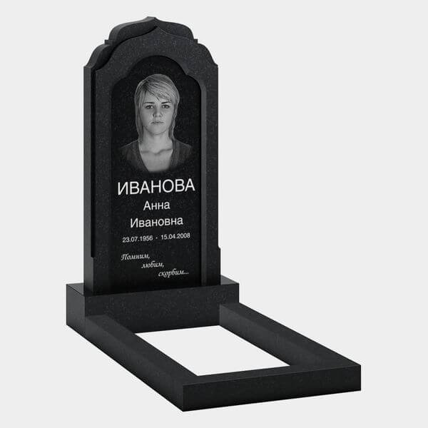 Памятник на могилу (32-108) «Арочная стела с фигурной рамкой и прямоугольным обрамлением» 32-108