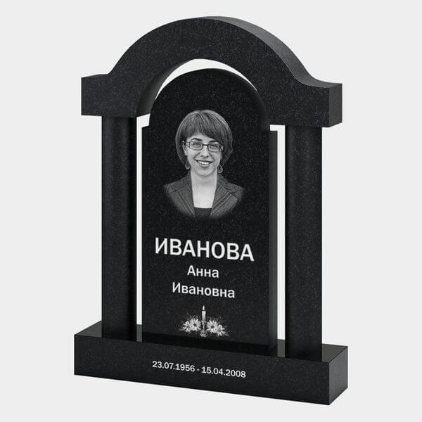 Памятник на могилу (33-116) «С аркой и колоннами — классическая строгая композиция» 33-116