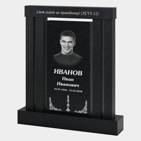 Памятник на могилу (33-144) «Четыре колонны с аркой и свечой» 33-144