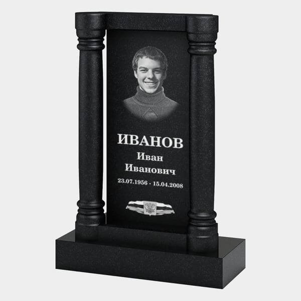 Памятник на могилу (33-168) «С двумя колоннами и строгим порталом» 33-168